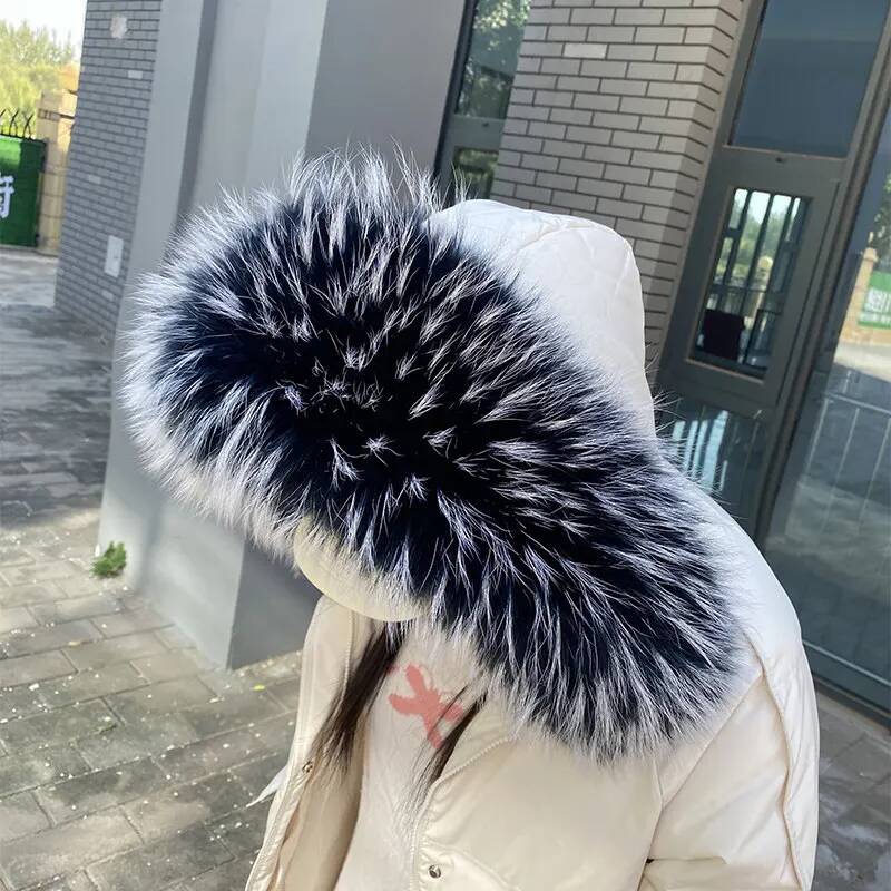 여성용 라쿤털 칼라, 진짜 털 칼라, 따뜻한 천연 털  - Winter Clothing Pk 리뷰 및 가격
