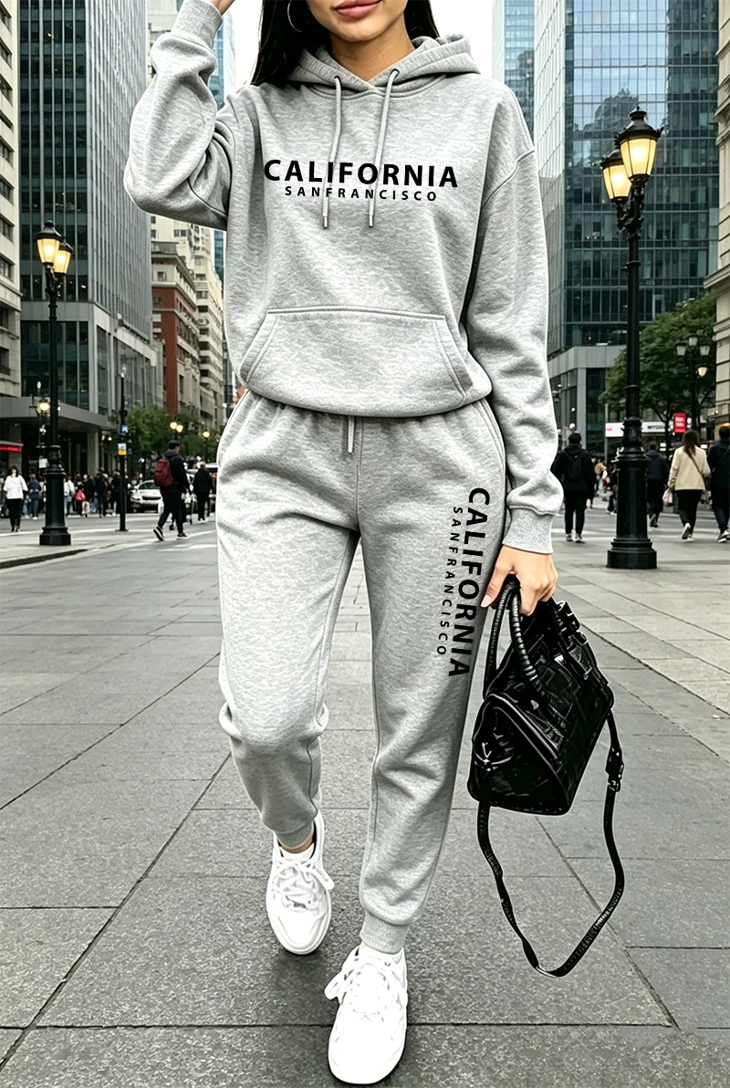 고품질 여성 트레이닝복 프린팅 캐주얼 후드티 스웨트셔츠 - Winter Clothing For Women 리뷰 및 가격
