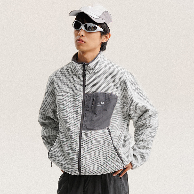 가을 겨울 폴라 플리스 물결 모양 줄무늬 재킷 남성 여 - Winter Clothing Hiking 리뷰 및 가격
