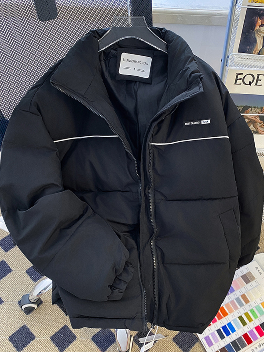 남성용 레트로 스탠드업 칼라 코튼 패딩 재킷, 두꺼운  - Winter Clothing Hong Kong 리뷰 및 가격