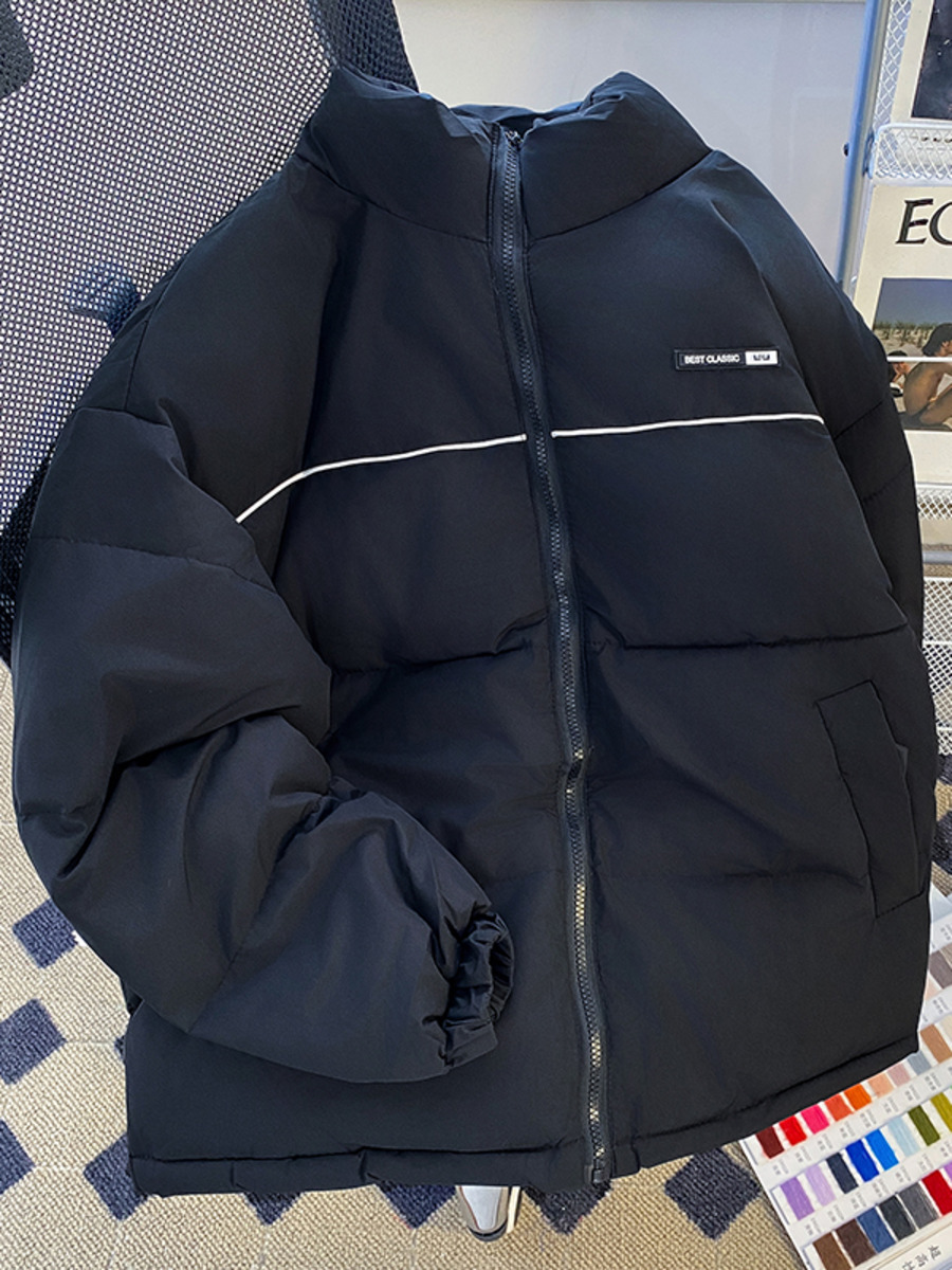 남성용 레트로 스탠드업 칼라 코튼 패딩 재킷, 두꺼운  - Winter Clothing Hong Kong 리뷰 및 가격