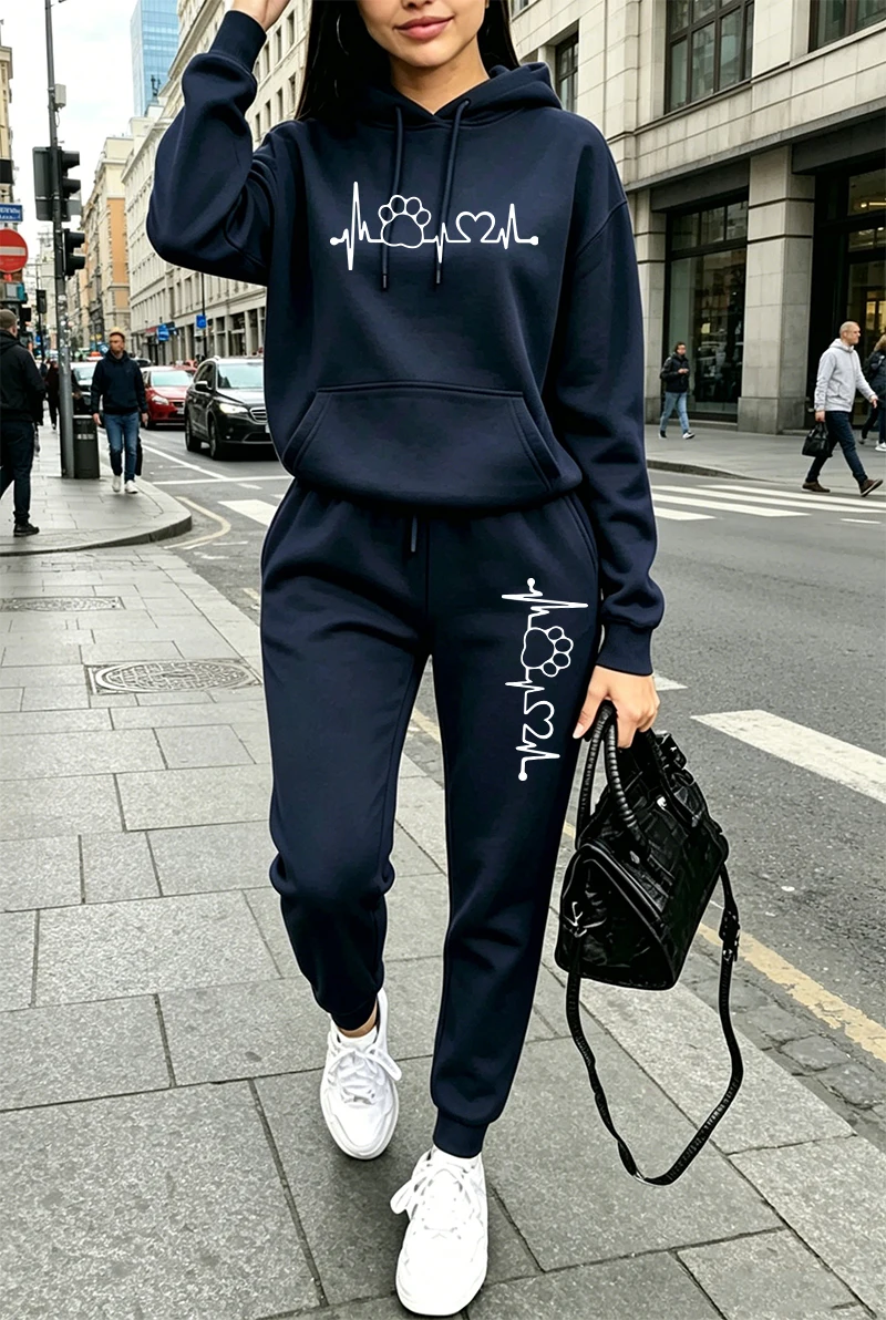 2026 여성 트레이닝복 프린팅 캐주얼 후드티 스웨트셔 - Winter Clothing For Women 리뷰 및 가격