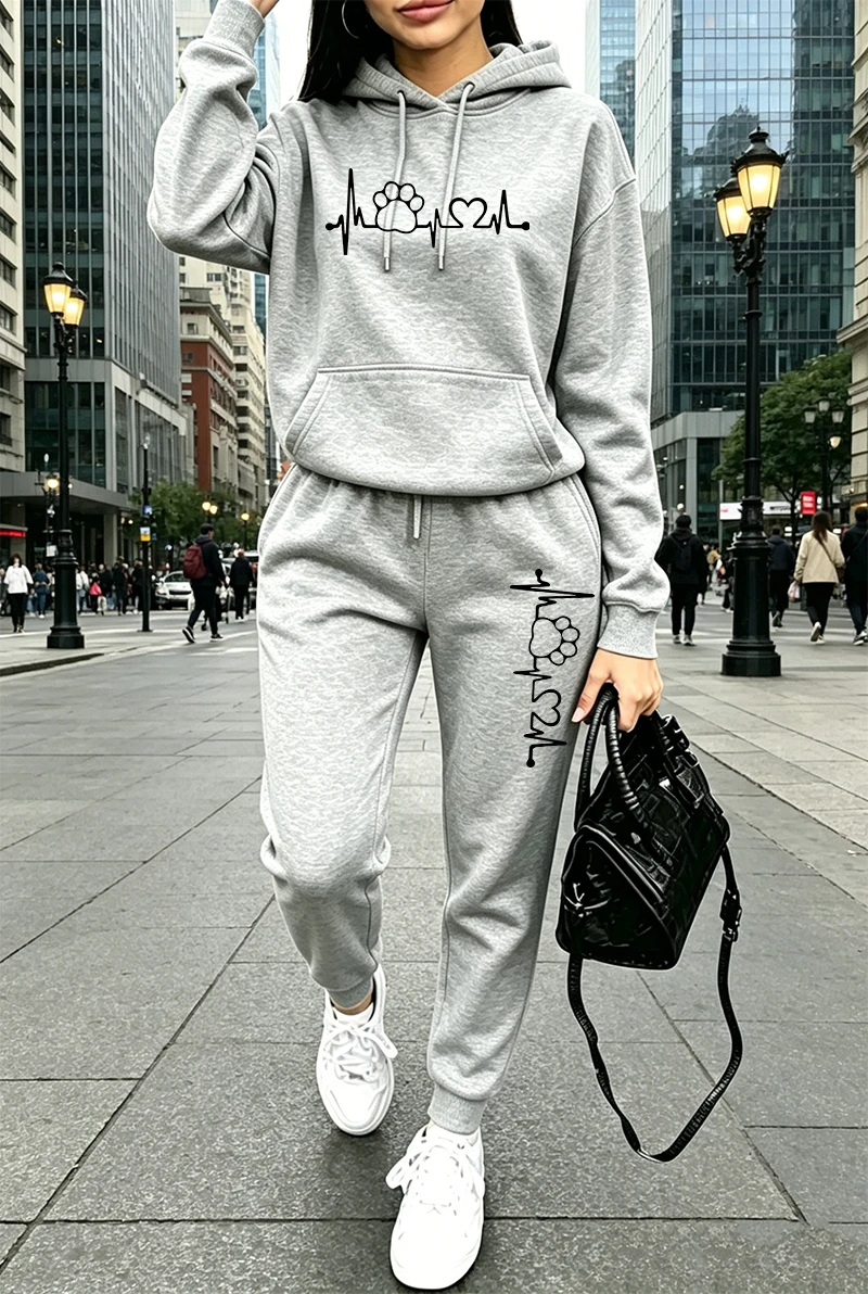 2026 여성 트레이닝복 프린팅 캐주얼 후드티 스웨트셔 - Winter Clothing For Women 리뷰 및 가격
