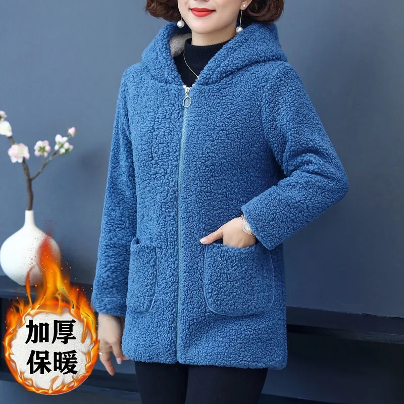 어머니 겨울 코트 후드 중년 여성 의류 벨벳 두꺼운 폴 - Winter Clothing For Women 리뷰 및 가격
