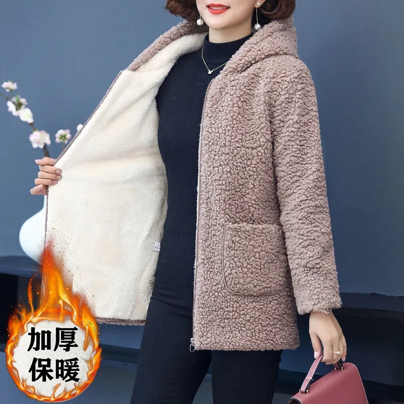 어머니 겨울 코트 후드 중년 여성 의류 벨벳 두꺼운 폴 - Winter Clothing For Women 리뷰 및 가격