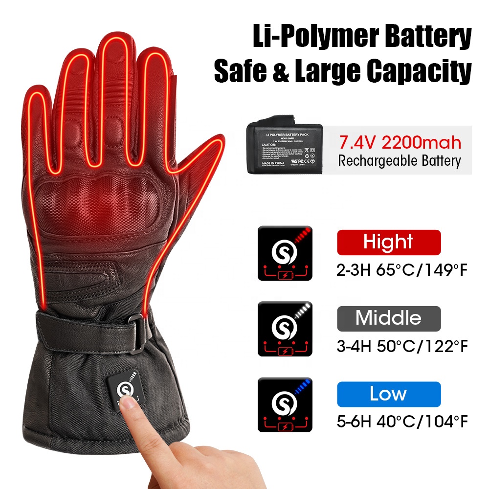 고품질 천연 가죽 소재의 전기 온열 기능이 있는 레이싱 - Heated Gloves Electric 리뷰 및 가격