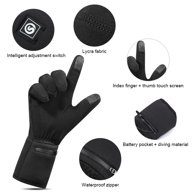 충전식 전기 라이너 가열 장갑 겨울 따뜻한 터치 스키  - Heated Gloves Electric 리뷰 및 가격