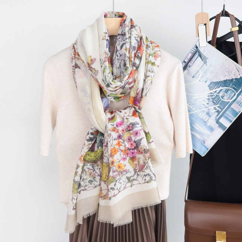 순수 캐시미어 소재의 술 장식 숄, 고급 디자이너 스카 - Winter Clothing Hong Kong 리뷰 및 가격